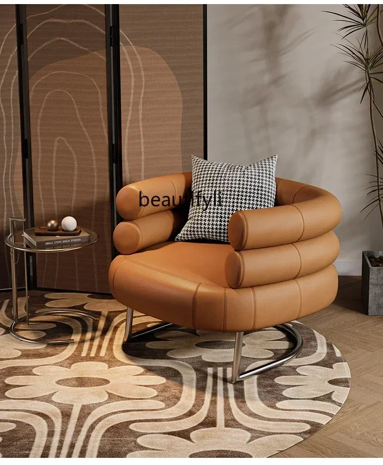 LJYBauhaus antiker Designer-Sessel, Retro-Einzelsofastuhl