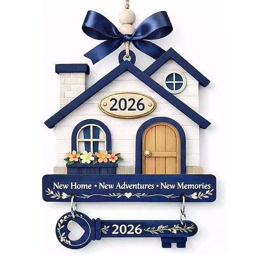Decorazione natalizia per la casa 2026, regalo di inaugurazione casa 4x4 pollici per i nuovi proprietari di casa, decorazione natalizia per la prima casa, decorazione casa dolce casa, regalo per la