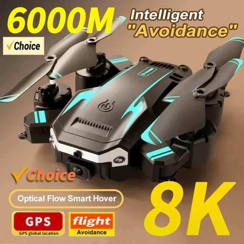 G6 Pro 8K GPS Drone with 5G FPV, 5KM Long Range Brushless Motor Quadcopter, 60Mins Flight Time 2 Batteries, Auto Return Follow