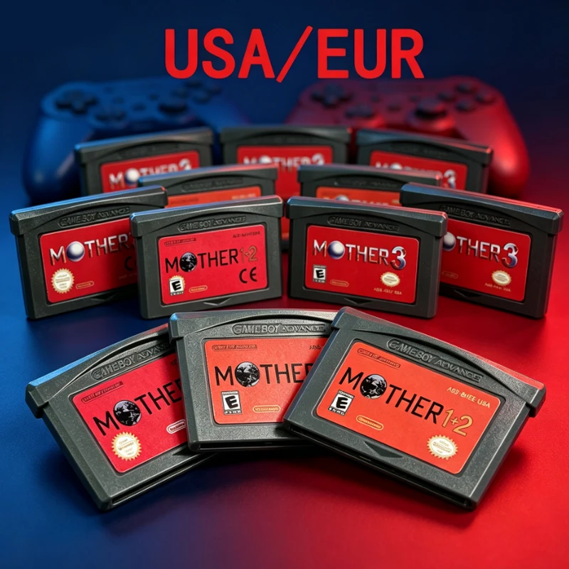 HOT 4 Styles Mother English EUR GBA Series Game Cartridge 32-Bit Video Game Console Card Mother 1 2 3 Gray Shell for GBA NDS
