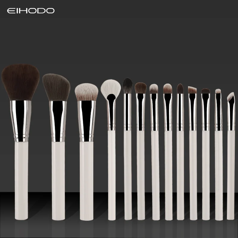13er-Pack Make-up-Pinsel-Set mit weißem Griff, Make-up-Concealer-Pinsel, Rougepinsel, Lidschatten, Foundation-Pinsel, Kosmetik, Beauty-Tools