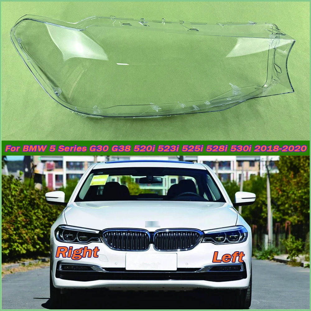 Für BMW 5er G30 G38 520i 523i 525i 528i 530i 2018-2020 Scheinwerferabdeckung Transparenter Lampenschirm Lampenschirm Scheinwerferschale