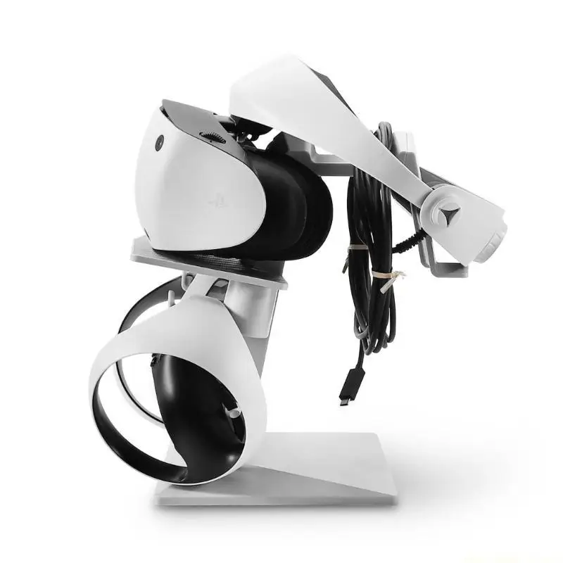 F62C Sturdy Stand for PS VR2 Headset & Controllers Stable Rack Safe Mount Holder