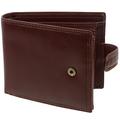 Visconti Leather Mens Tabbed Wallet Monza Collection (Brown)