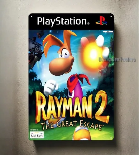 Rayman 2 Video Game Metal Poster - Collectable Sign