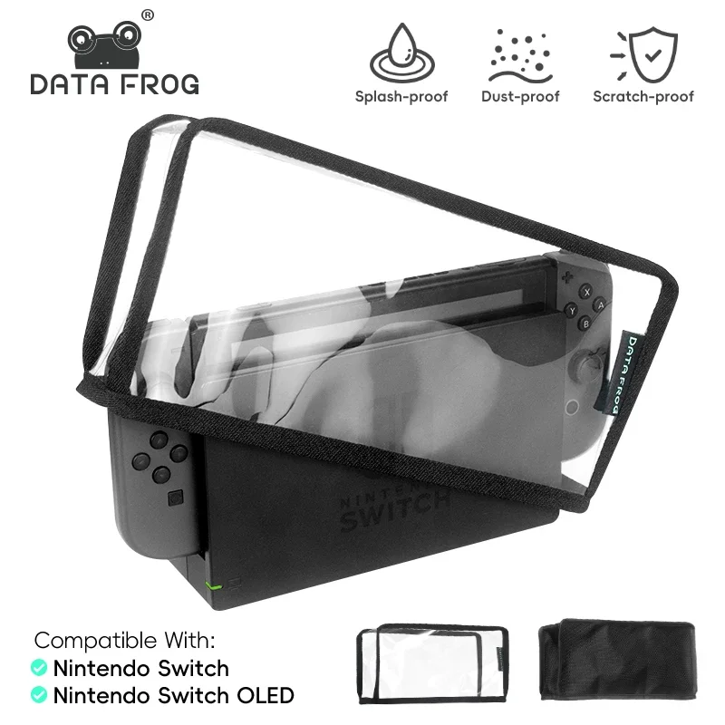 DATA FROG Switch Dust Cover for Nintendo Switch Oled TV Dock Protective Transparent Case for Nintendo Switch Antipolvo Cover