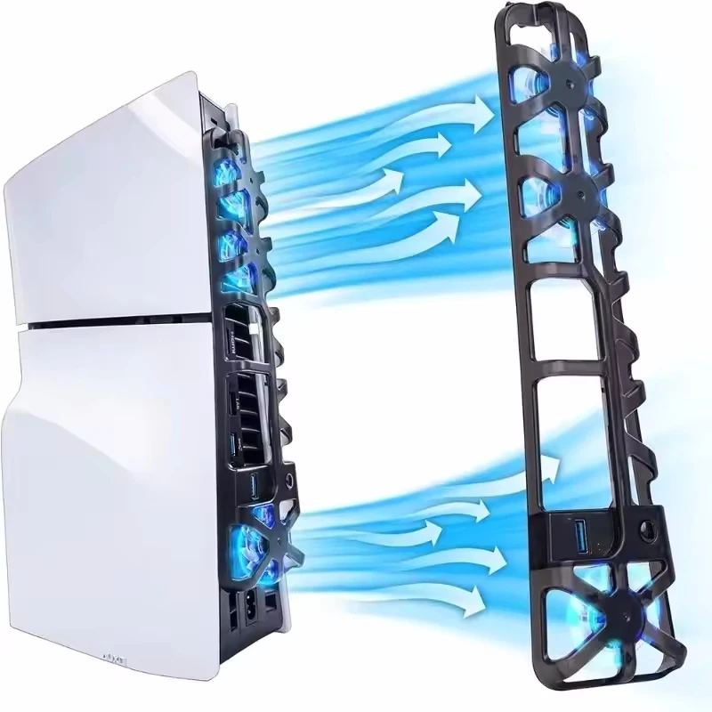Cooler For Play Station Playstation PS 5 PS5 Slim Cooling Fan Game Console Ventilator Refrigerator USB Table Ventilation Exhaust