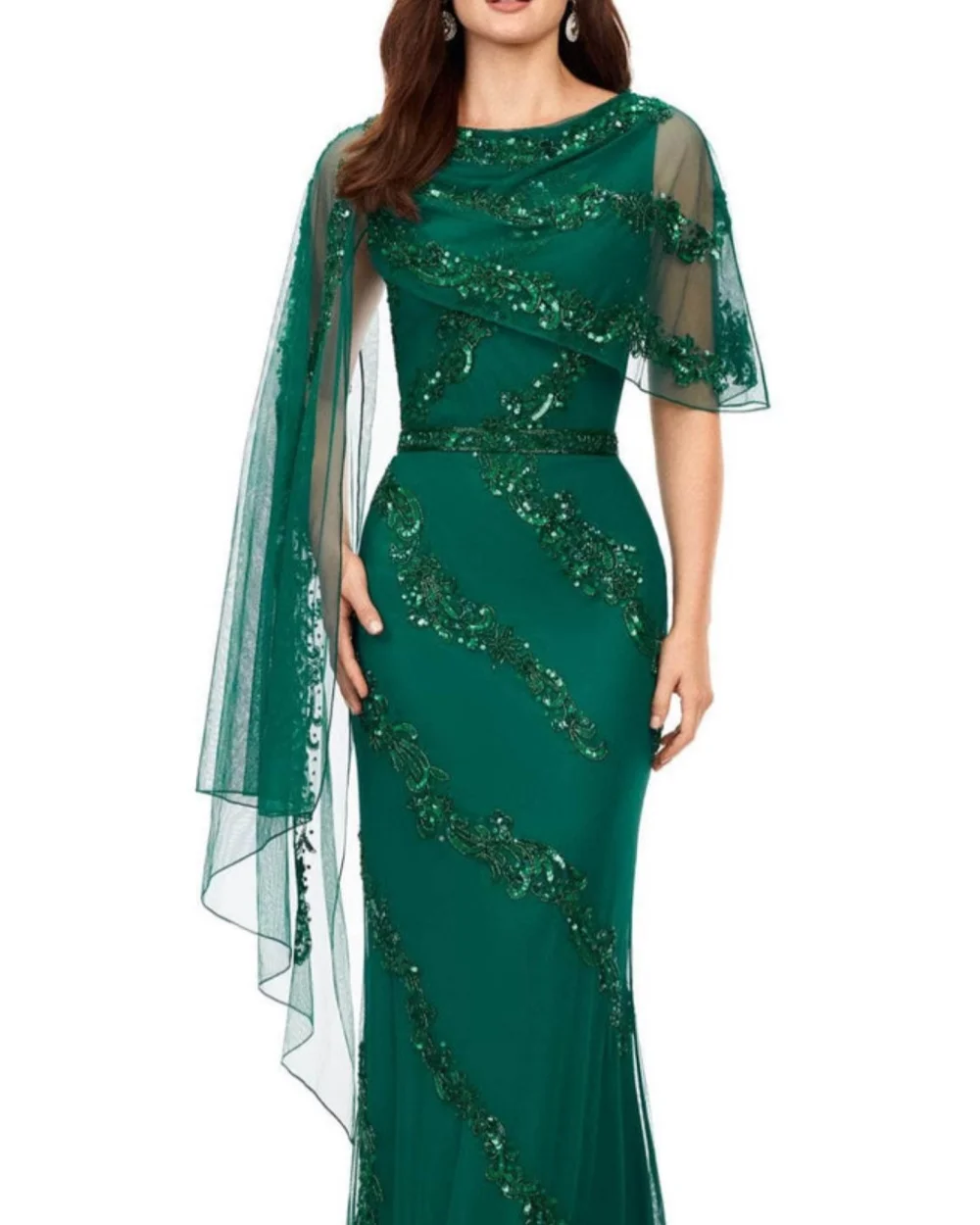 Customized Classic Women Tulle Applique Sequined Straight Evening Dresses Fashion O-Neck Sleeveless Floor Lenght Prom Dresses