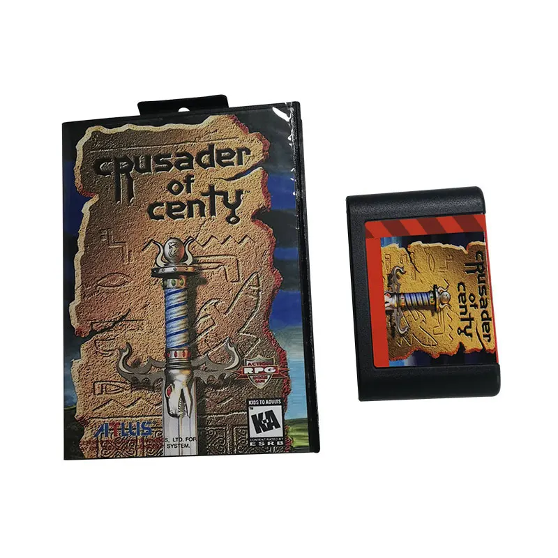 CRUSADER OF CENTY MD Game Cartridge For 16 Bit Video Game Console Battery Save