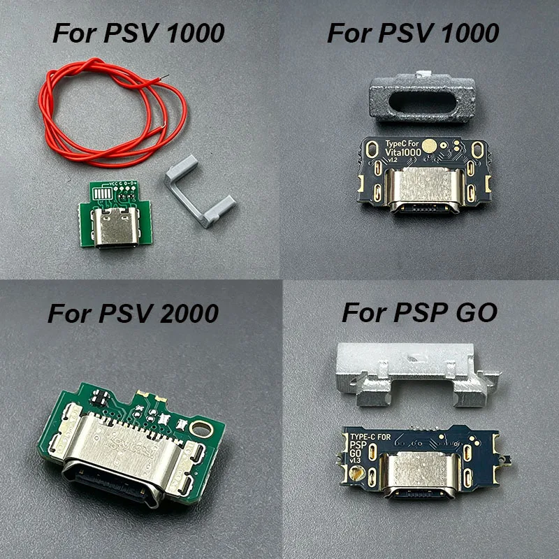 1PC DIY For PS Vita PSV 1000 USB Port USB-C For PSV 2000 USB Type-C Charging Port For PSP GO Interface Connectors Accessories