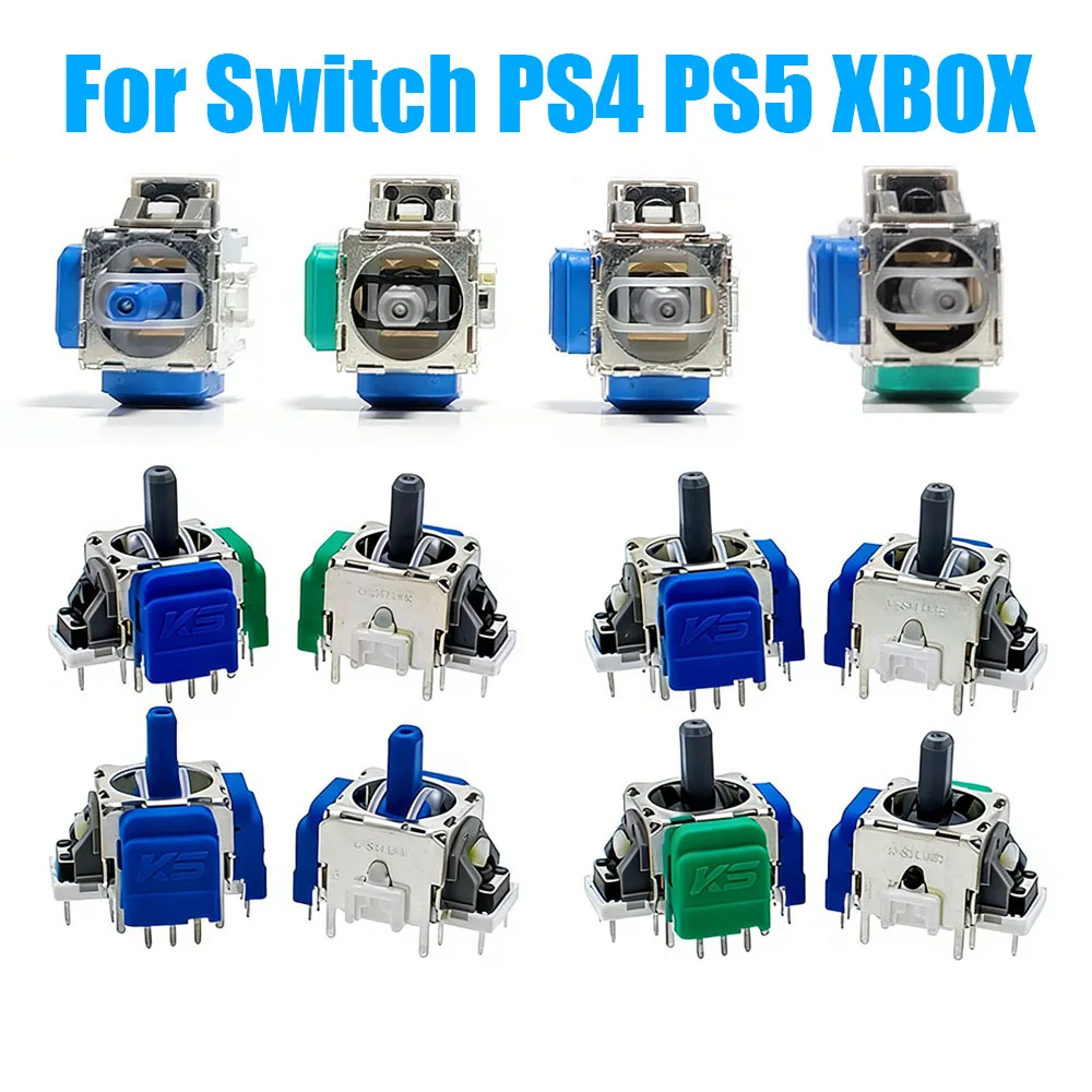 For Switch Pro PS5 PS4 Xbox Series Xbox One Anti-Drift Electromagnetic 3D Analog TMR ThumbStick K-SILVER JS13 PRO+ TMR Joystick