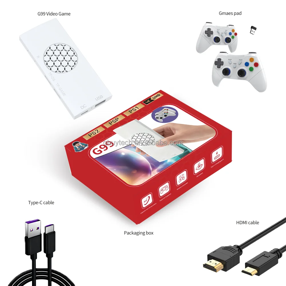G99 Video Game Console Gaming Console Retro Game Stick 4K Gaming Device Gamestick Gamepad Game Tv Stick Videogame Gaming Stick