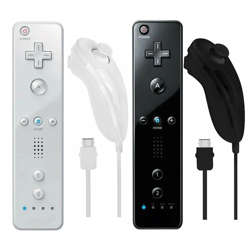 2 In 1 For Nintendo Wii/Wii U Controller Set Optional Motion Plus Joystick Wireless Remote Gamepad With Silicone Case Video Game