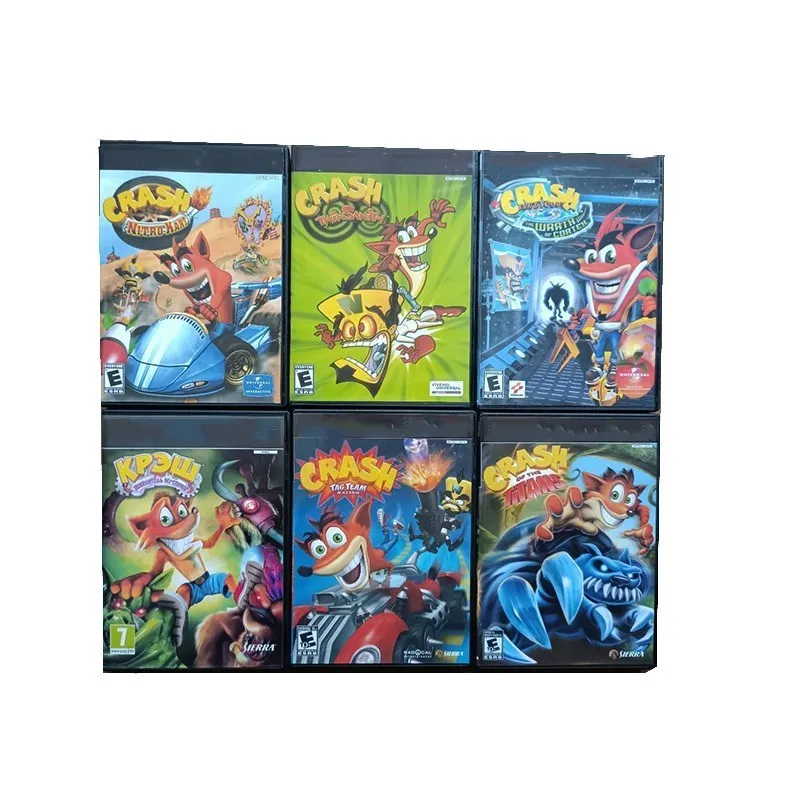 PS2 Copy Game Disc Crash Bandicoot Series Unlock Console Station 2 Retro Optical Driver Video Game Machine parts