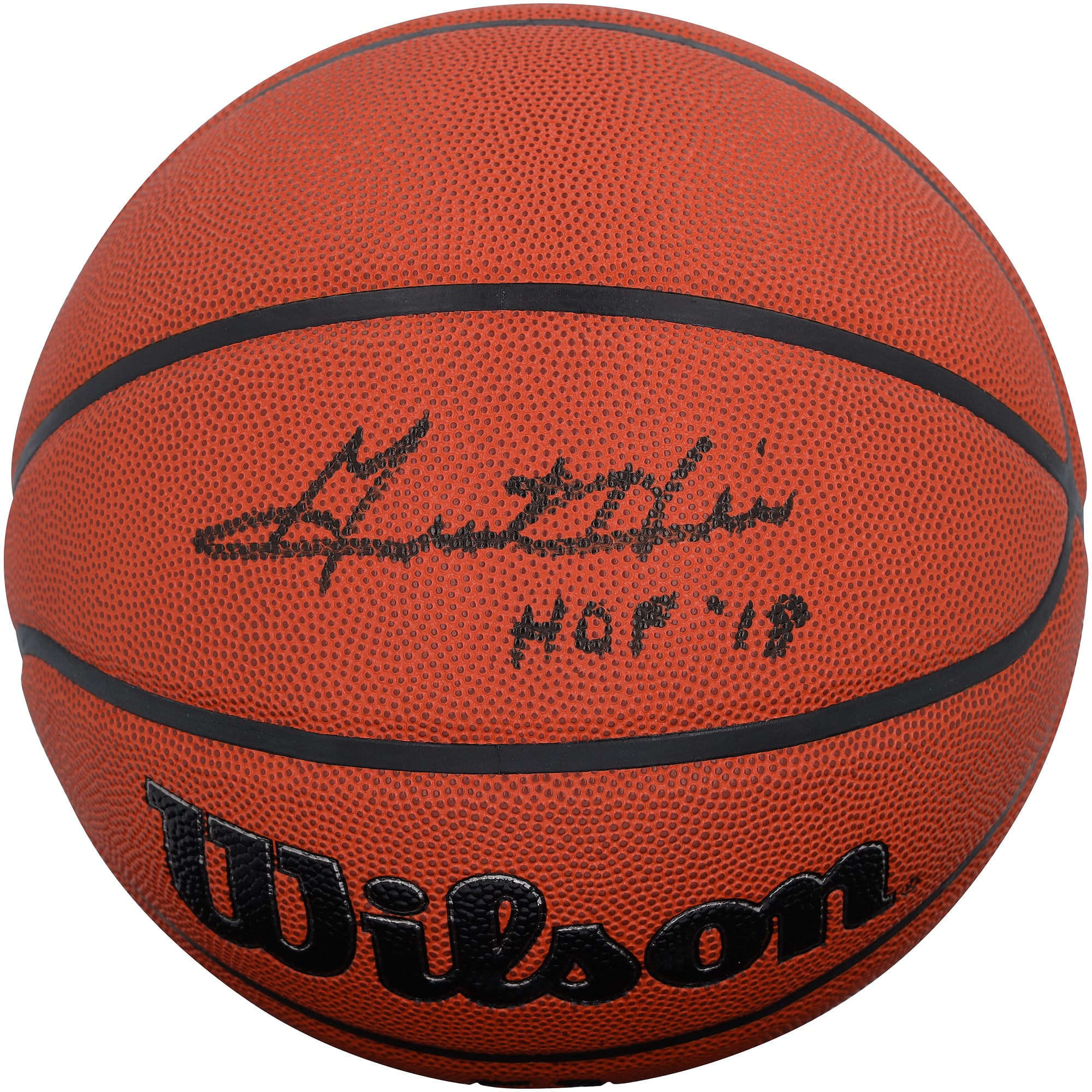 Grant Hill Detroit Pistons signierter Wilson Authentic Series Indoor/Outdoor-Basketball mit der Inschrift „HOF 18“. - NBA Store DE