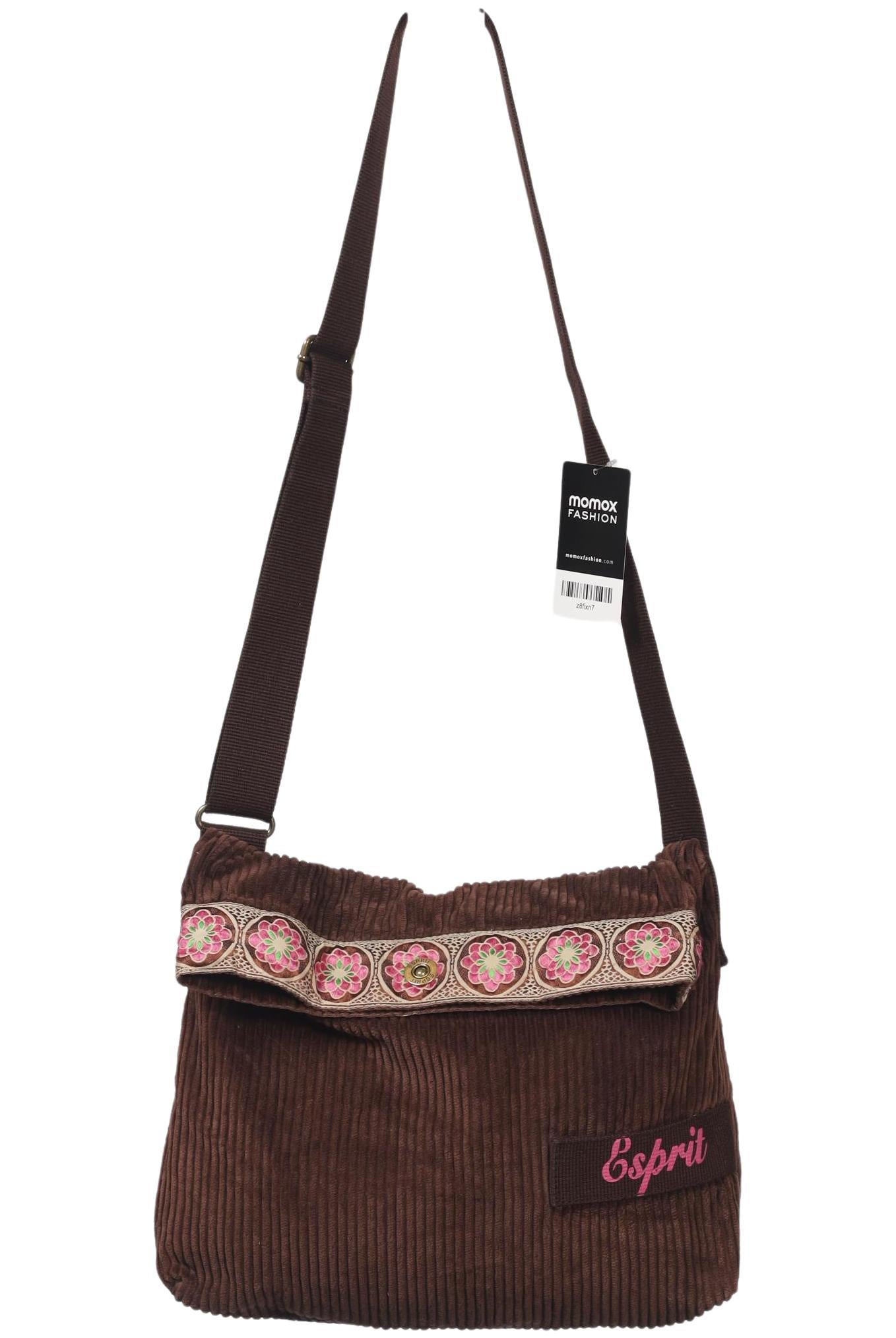 Esprit Damen Handtasche gross, Gr. , Braun, Baumwolle / Synthetik