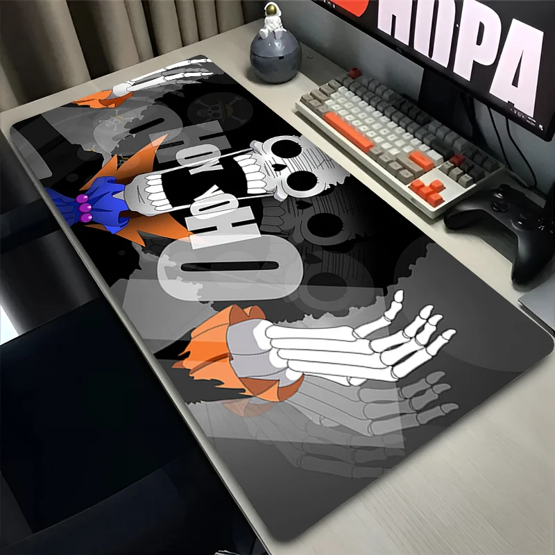 Large Gaming Mouse Pad PC Computer Gamer Desk Mat one piece Brook E-sports Mousepad Rubber Keyboard Pad Popular Anime Mausepad
