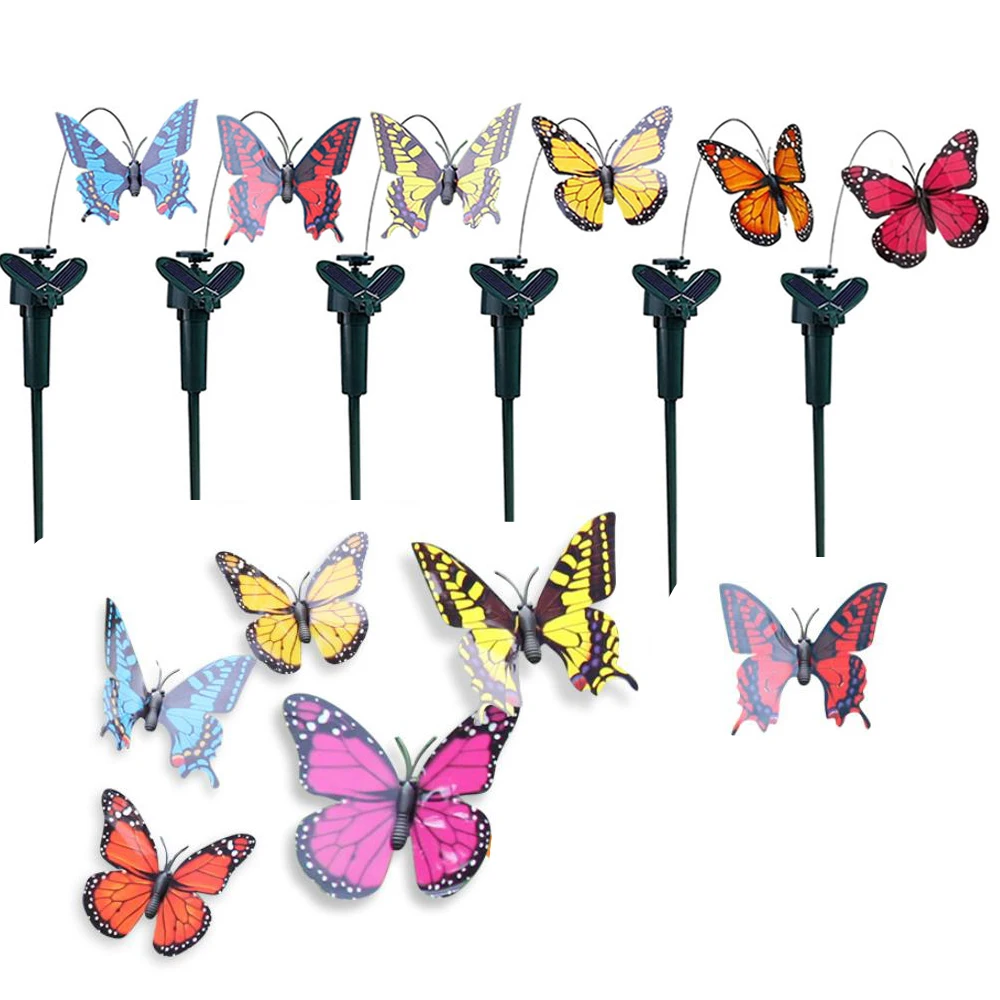 Papillon de jardin solaire, danse de jardin, farfalle flottante, ornements, papillons volants solaires, imperméable, décoration de jardin, de cour, de maison