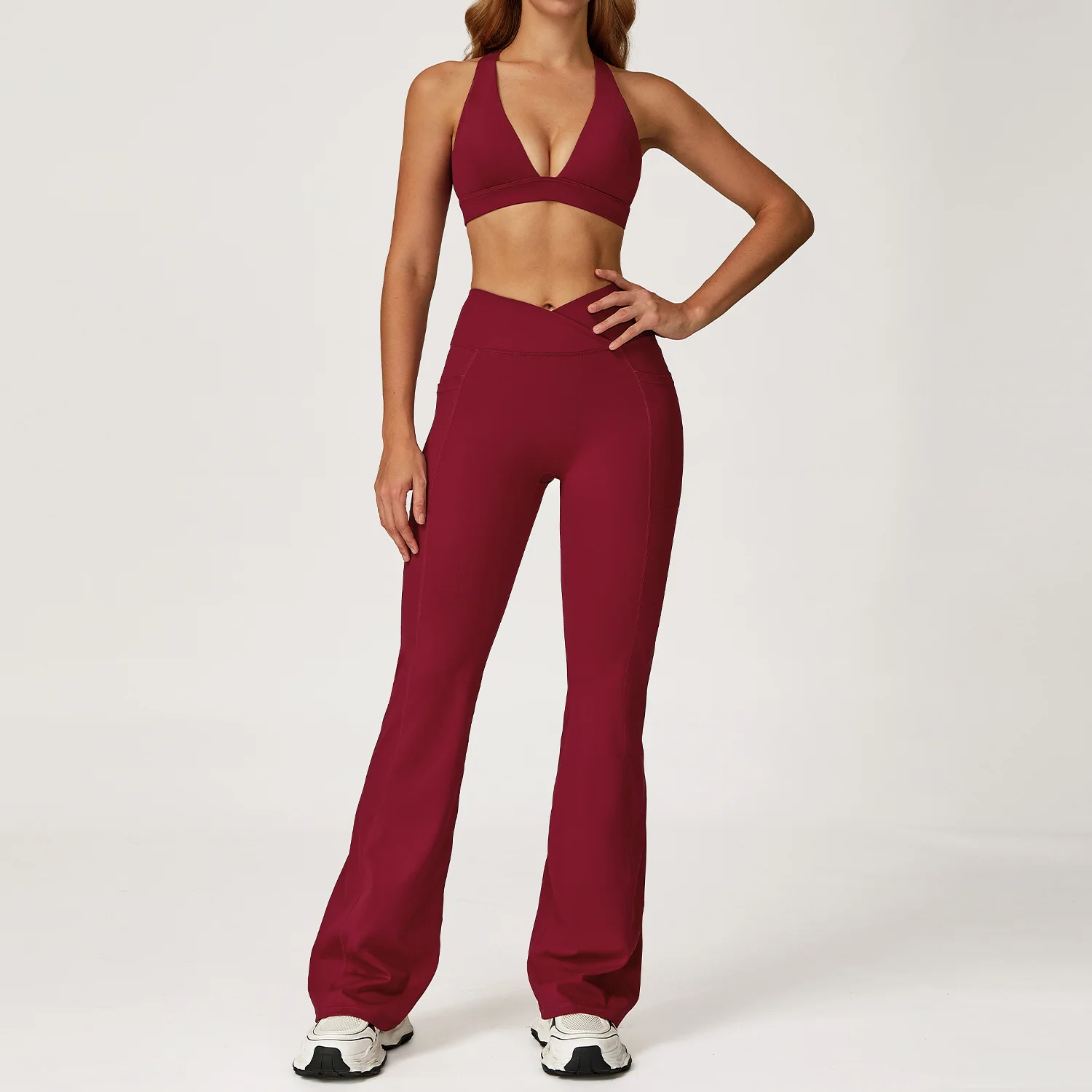 2 pièces ensemble de Yoga vêtements de sport vêtements d'entraînement costumes de Yoga femmes survêtements tenues de Fitness soutien-gorge de sport Leggings de gymnastique vêtements de sport