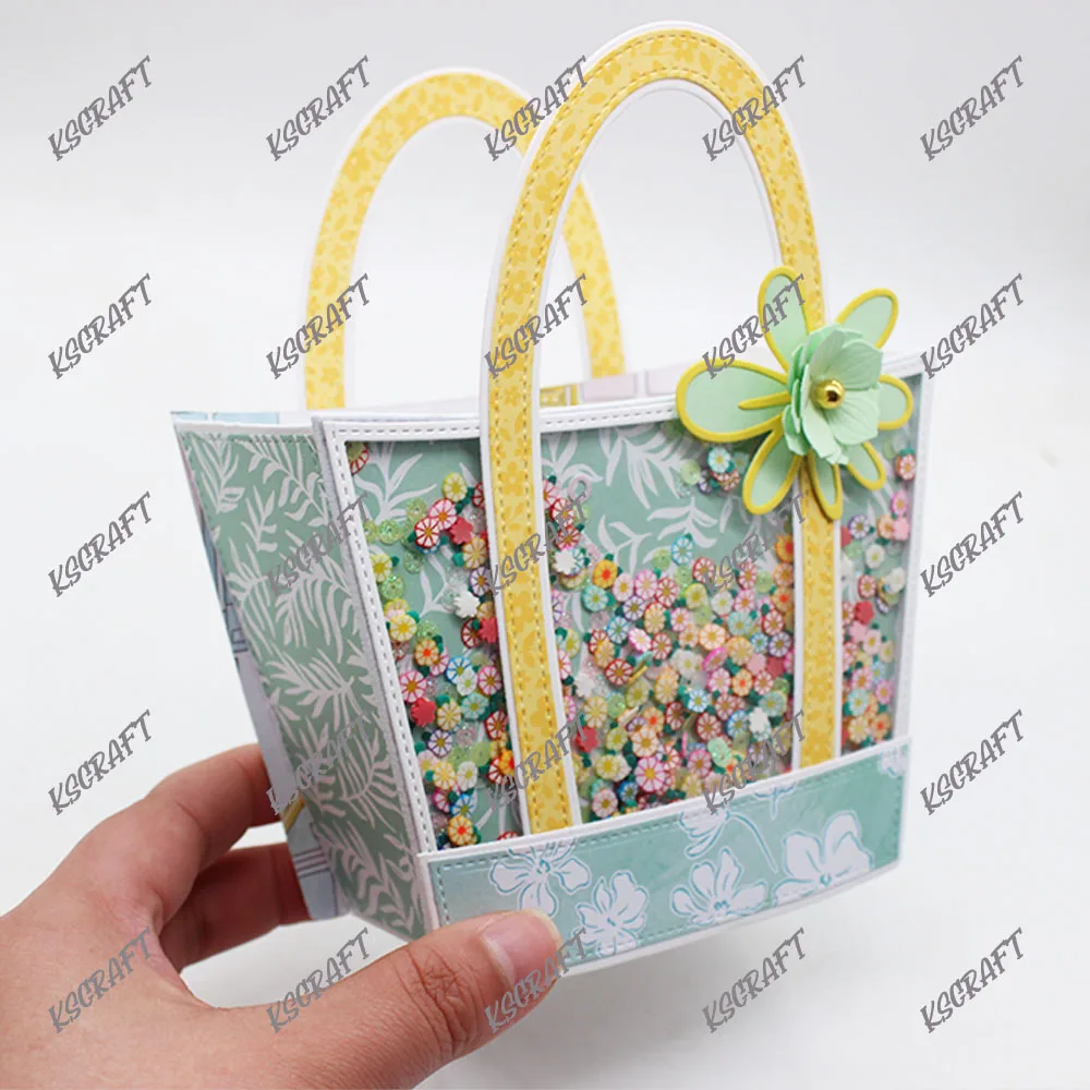 KSCRAFT 3D fourre-tout Shaker ajouter sur des matrices de découpe en métal pochoirs pour bricolage Scrapbooking décoratif gaufrage bricolage cartes en papier