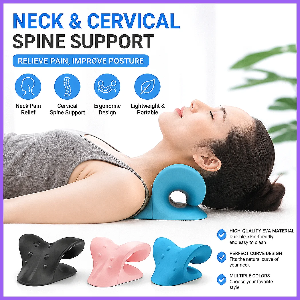 Appareil de relaxation pour le cou et les épaules, dispositif de traction cervicale, coussin de massage pour la relaxation musculaire, correction chiropratique posturale