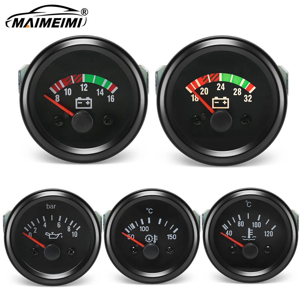 Voltmètre de voiture Diesel 12V 24V, ensemble de générateur Diesel, accessoires, compteur de tension 8-16V 16-32V, température de l