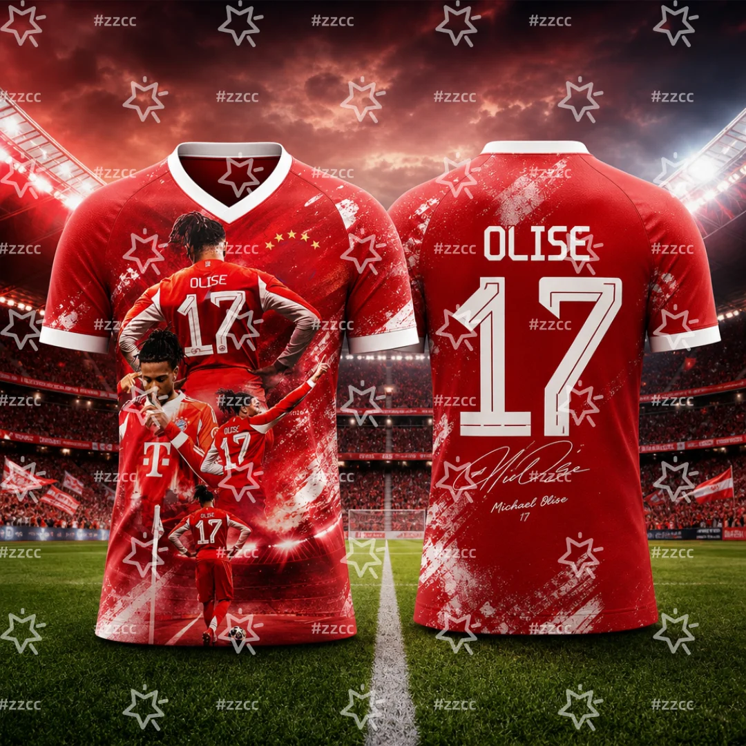 Maillot de football domicile Michael Olise n°17 2026 – Kit de match et d'entraînement – T-shirt de sport d'été pour homme, vêtements pour enfant, tee-shirt pour femme