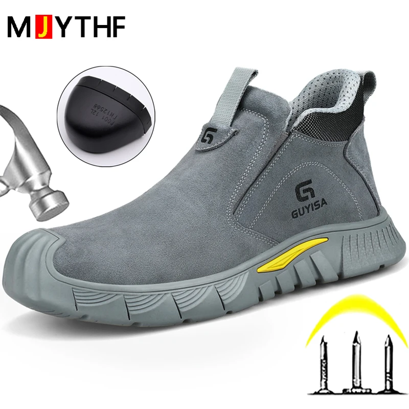 Nouvelles bottes de sécurité hommes soudeur chaussures de sécurité Anti-Smash chaussures de sécurité indestructibles hommes bottes de travail bout en acier bottes de sécurité chaussures