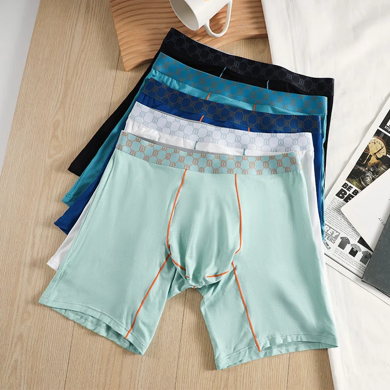 Sous-vêtements pour hommes Boxer en Fiber de bambou Homme taille moyenne Panites Homme confortable U poche convexe sous-vêtement Homme boxeurs M-XXL