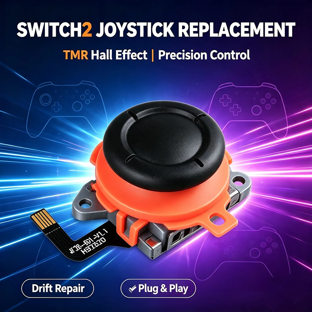 2 pièces de joystick à effet Hall TMR pour Nintendo Switch 2 Joycon 2, joystick 3D, remplacement pour réparer le problème de dérive du joystick du contrôleur.
