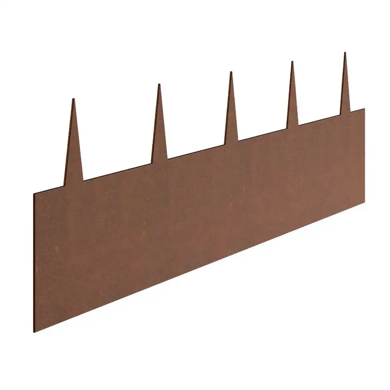 Bordure de pelouse, lot de 6, 1016 x 203,2 mm, palissade de jardin, bordure de parterre de fleurs, bordure de jardin en métal, bordure de jardin flexible, bordure de jardin en forme d'aileron de requin, bordure de pelouse pour parterres de fleurs,...