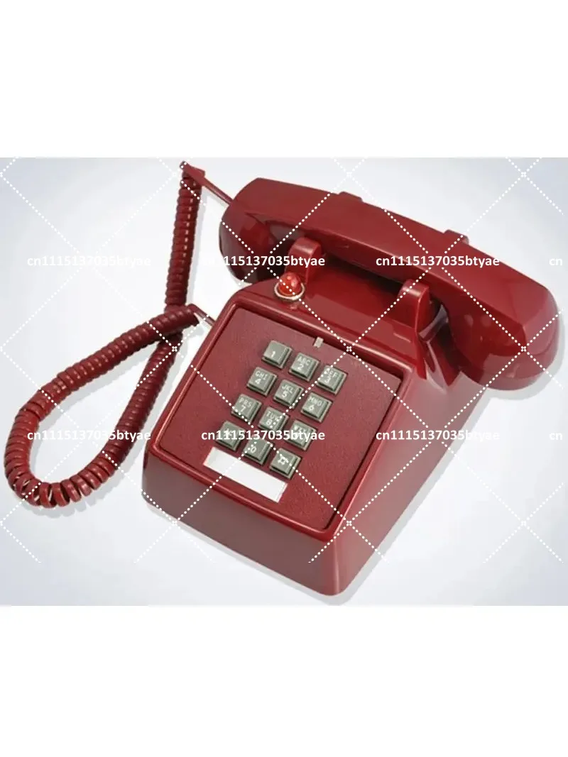 Téléphone de bureau filaire à double ligne avec sonnerie forte, flash lumineux rouge, téléphone fixe rétro à 1 combiné pour la maison et le bureau