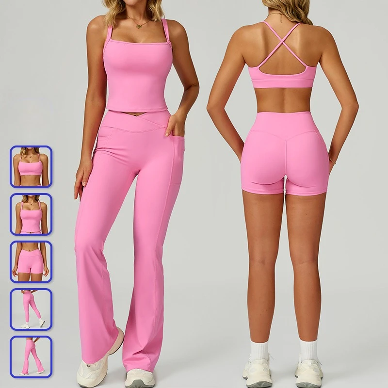 2 pièces ensemble de Yoga vêtements de sport vêtements de sport costumes de Yoga pour femmes ensemble de Fitness survêtements soutien-gorge de sport tenues Leggings de gymnastique vêtements de sport