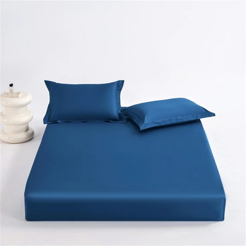 Draps de lit 100% coton égyptien, linge de lit pour la maison, drap-housse à 1000 fils avec bande élastique, housse de matelas solide, 140/160, 1 pièce