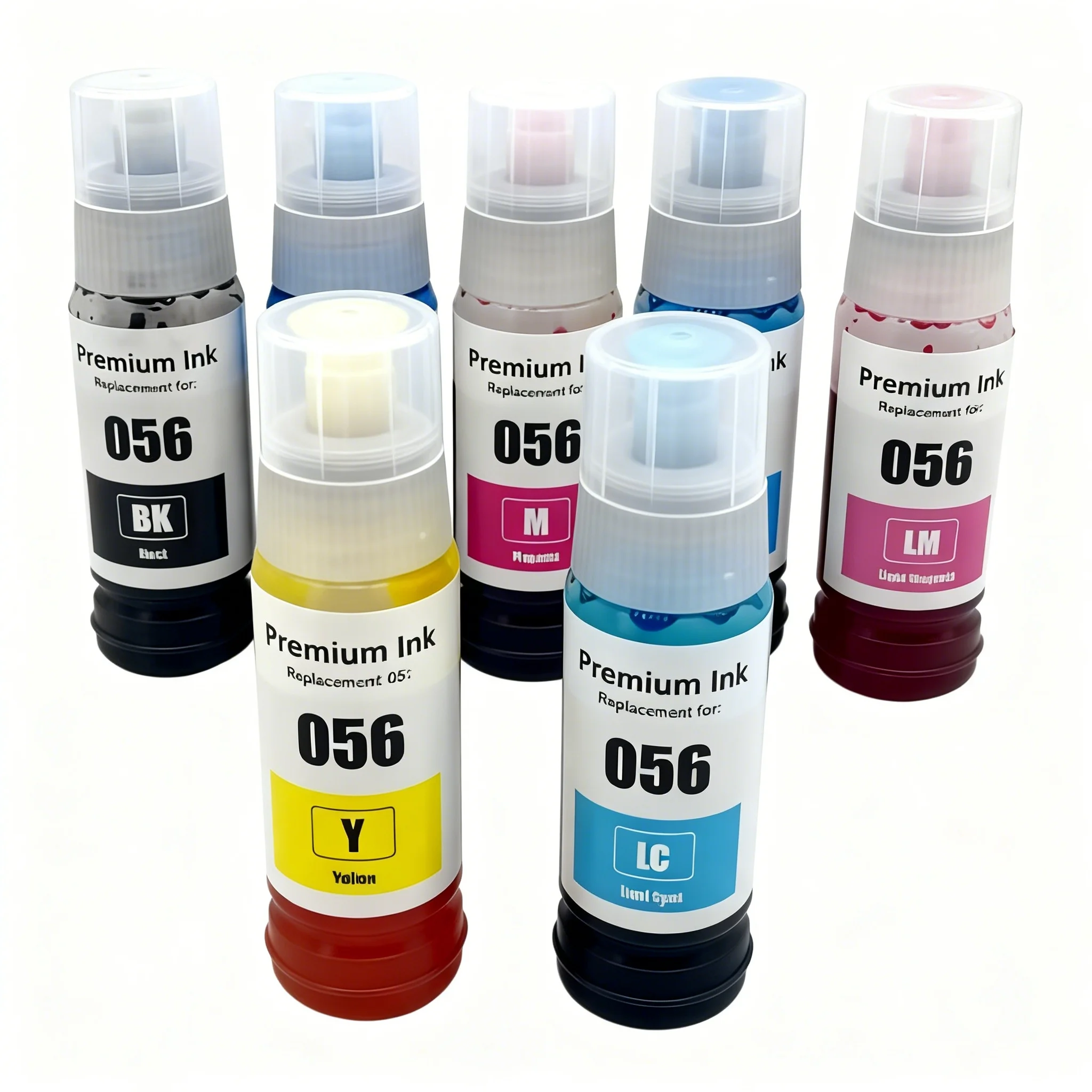 1 jeu d'encre de Sublimation 6 couleurs 056 057 compatible pour imprimante Epson 056 057 107 108 L8050 L18050