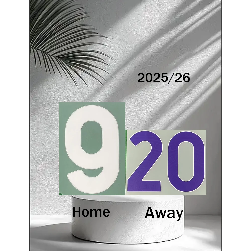 2025/26 F2orence Ensembles de noms et numéros de football Dzek9o pour maillots domicile et extérieur, Kea20n, thermocollants, qualité AAAA supérieure 2006