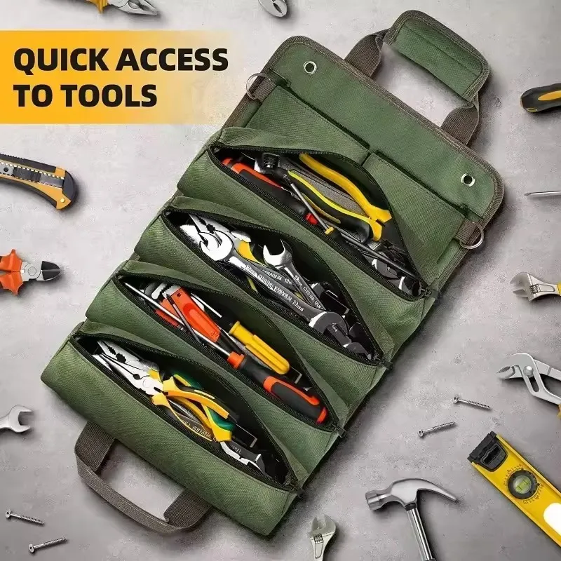 Sac à outils multifonctionnel, sac à outils professionnel multi-poches, pochette à outils multi-poches, sac à outils portable, petit sac organisateur d'outils