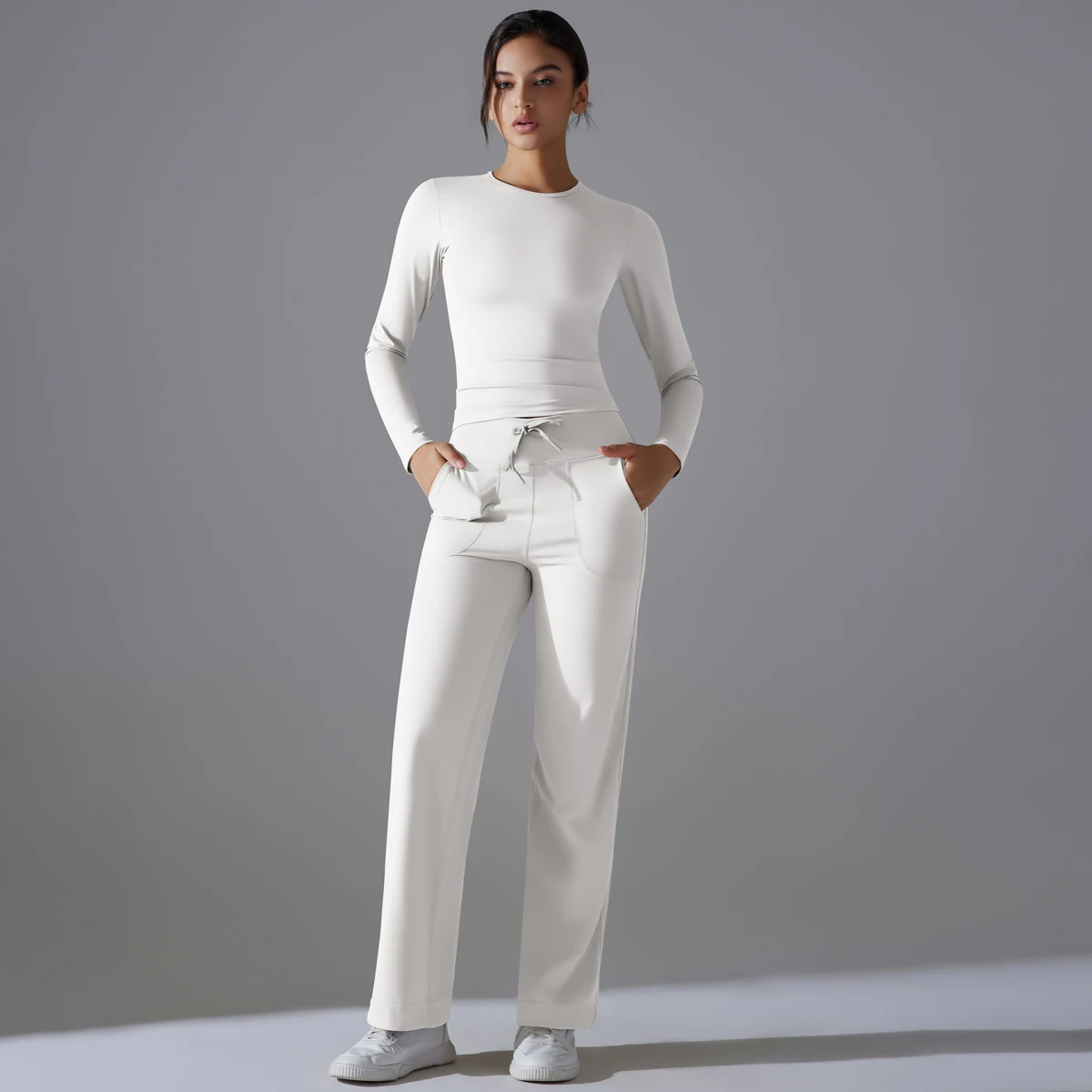 2 pièces vêtements de sport ensemble de Yoga vêtements de sport vêtements de sport costumes de Yoga pour femmes ensemble de Fitness survêtements sport à manches longues Leggings de gymnastique