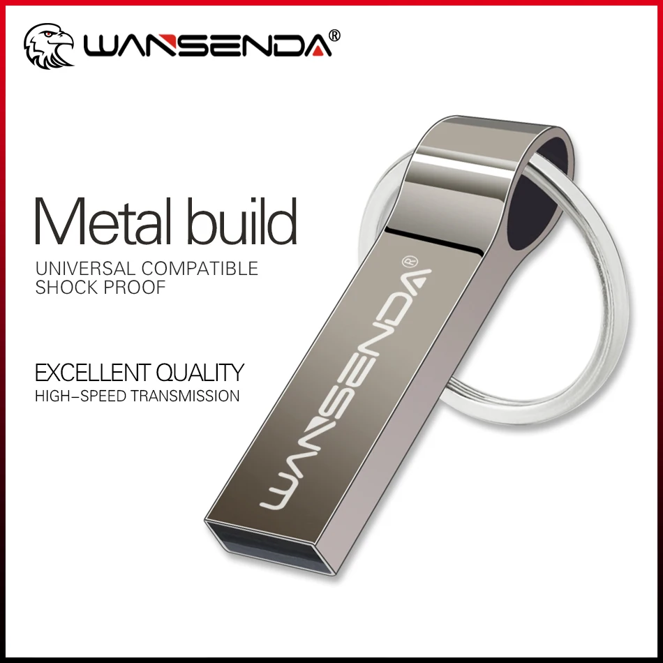 WANSENDA porte-clés clé USB clé USB étanche 128GB 64GB 32GB 16GB 8GB clé USB 2.0 clé USB clé USB