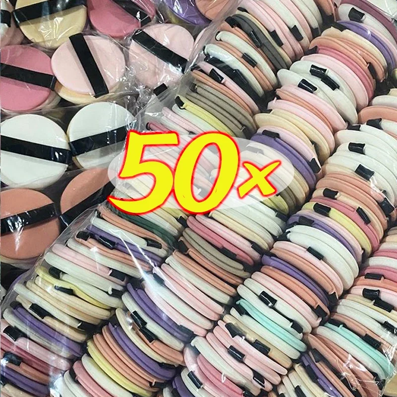 50 stücke Doppelseite Luftkissen Puder quaste trocken nass weichen Schwamm BB Creme flüssige Foundation Concealer Make-up Schönheit Kosmetik Puffs