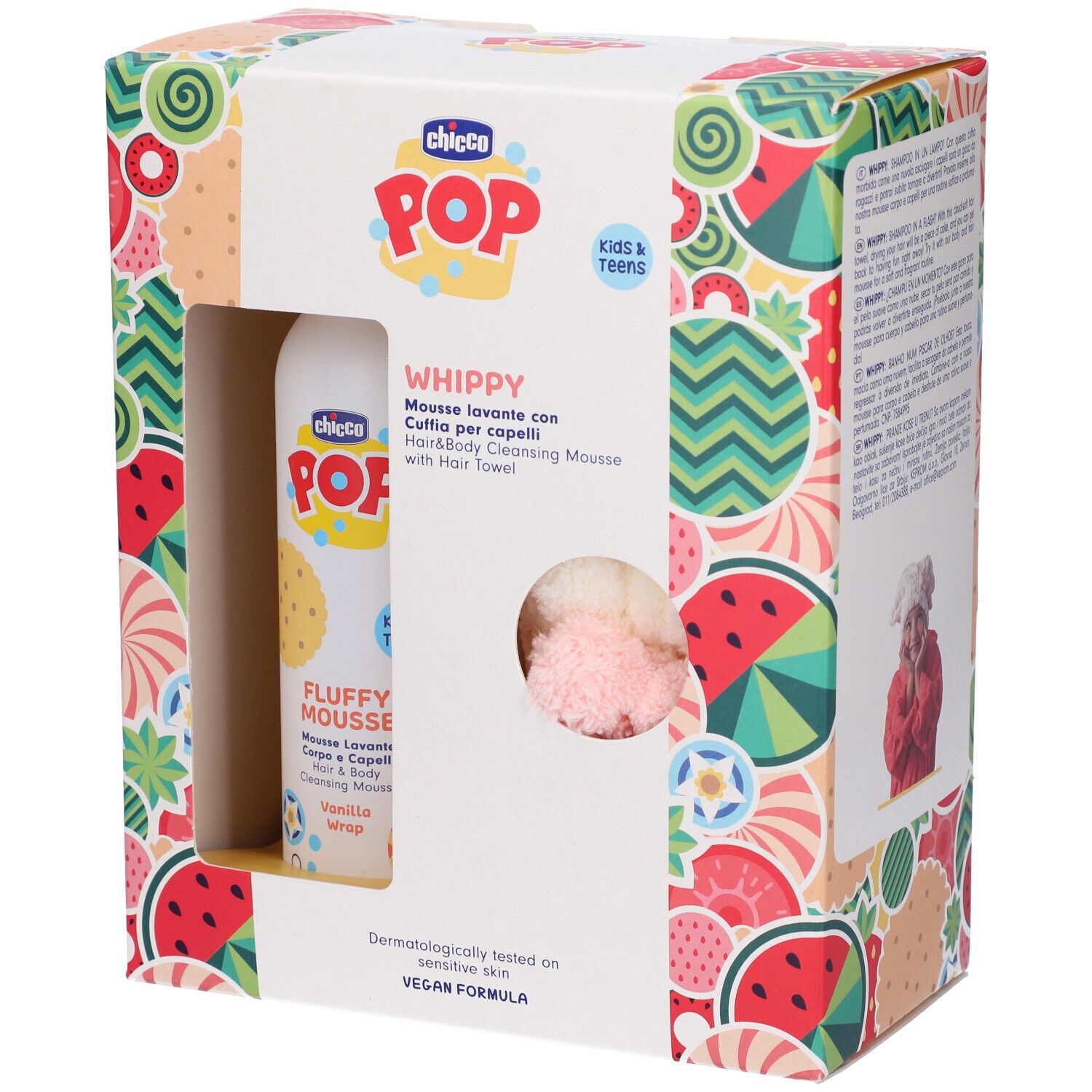 Chicco Set Schiuma Detergente Vaniglia + Cuffia 1 pz