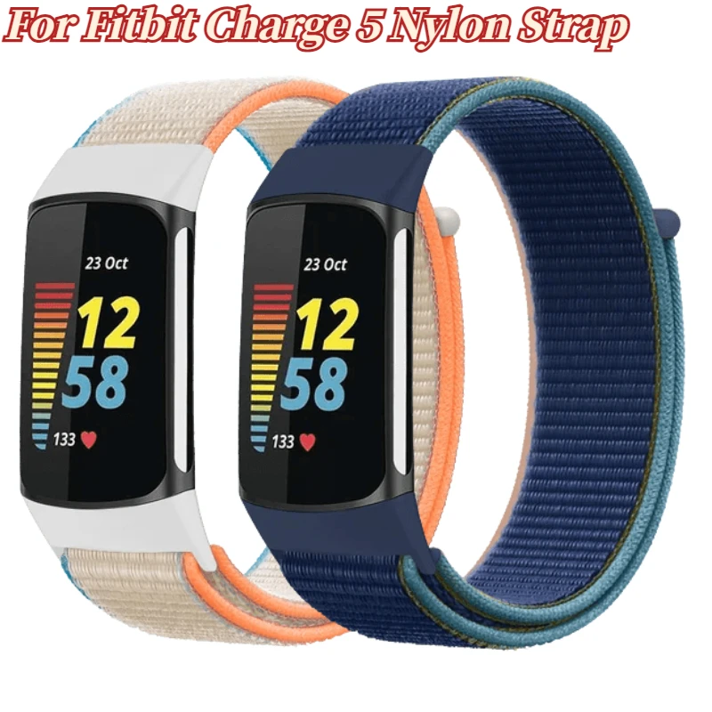 Soft Nylon Loop Strap For Fitbit Charge 5 Comfortable Smart Bracelet Wristband For Fitbit Charge 5 Sports Band Breathable Correa