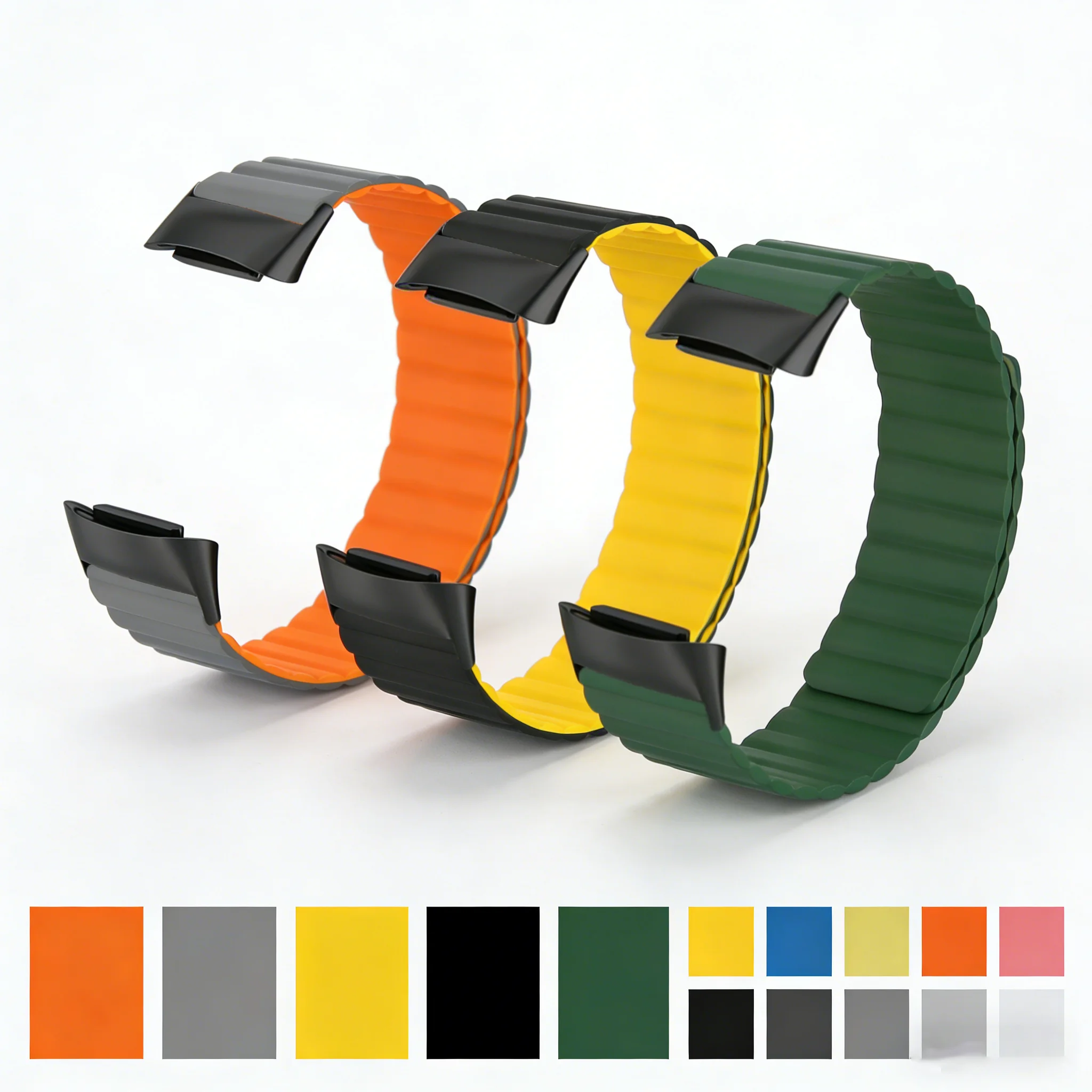 New Silicone Strap For Fitbit Charge 6 Smart Watch Sport Magnetic Bracelet Replacement Accessories Wristband For Fitbit Charge 5