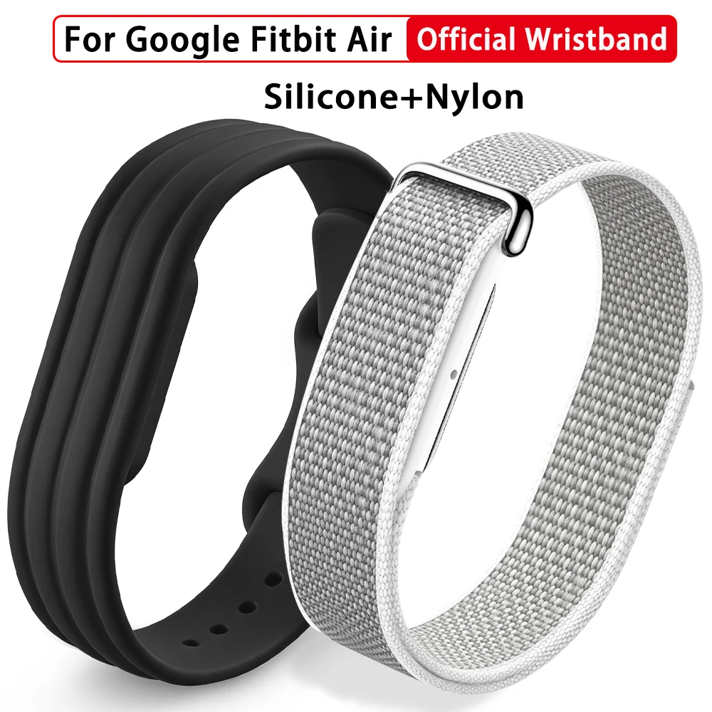 Nylon+Silicone Loop Strap for Google Fitbit Air Official Sports Band Wristband for Fitbit Air Fitness Tracker Replace Bracelet