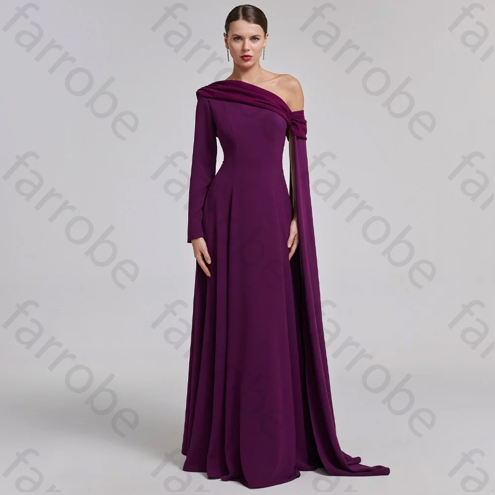 Customized One-Shoulder Draped Crepe A-Line Evening Dresses Jersey Saudi Arab Prom Gown High Quality Formal Party Gowns for Wome