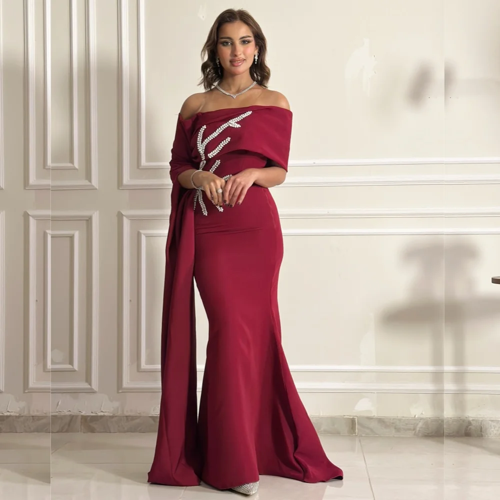 Customized Formal Evening Gowns Classic Off-the-shoulder Mermaid Long Dresses Elegant Party Gown Glitter