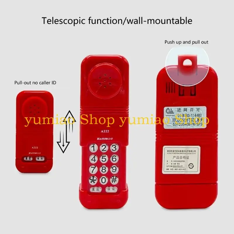 587B Desktop Telephone with Telescopic Cover Telephone Landline for Hotel Guest Room