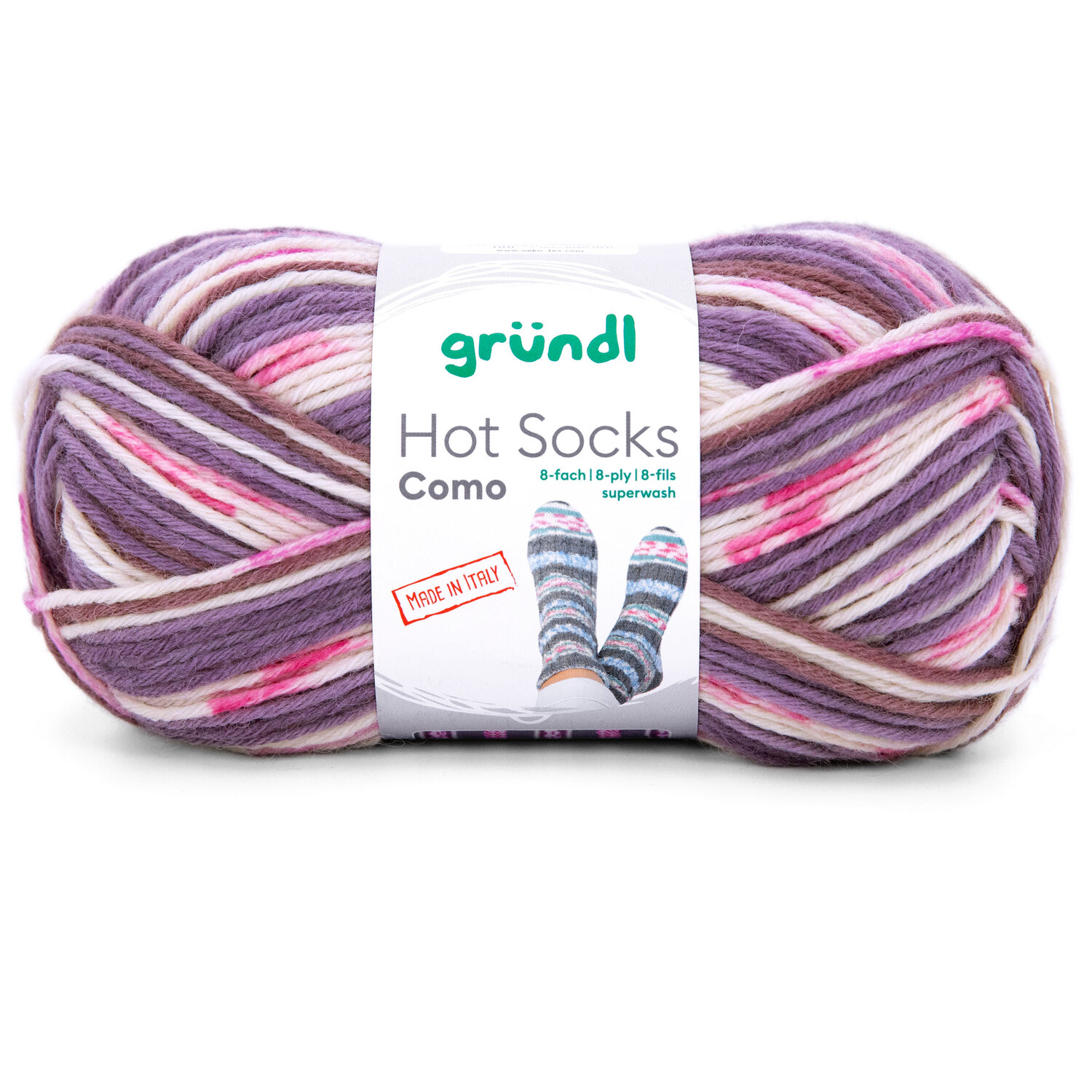 gründl Sockenwolle Hot Socks Como, 8-fach