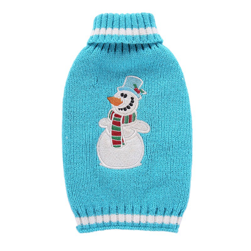 Dog Sweater Puppy Clothes Christmas Christmas Winter Dog Clothes Puppy Clothes Dog Outfits Blue Costume for Girl and Boy Dog Acrylic Fibers XXS XS S M L XL