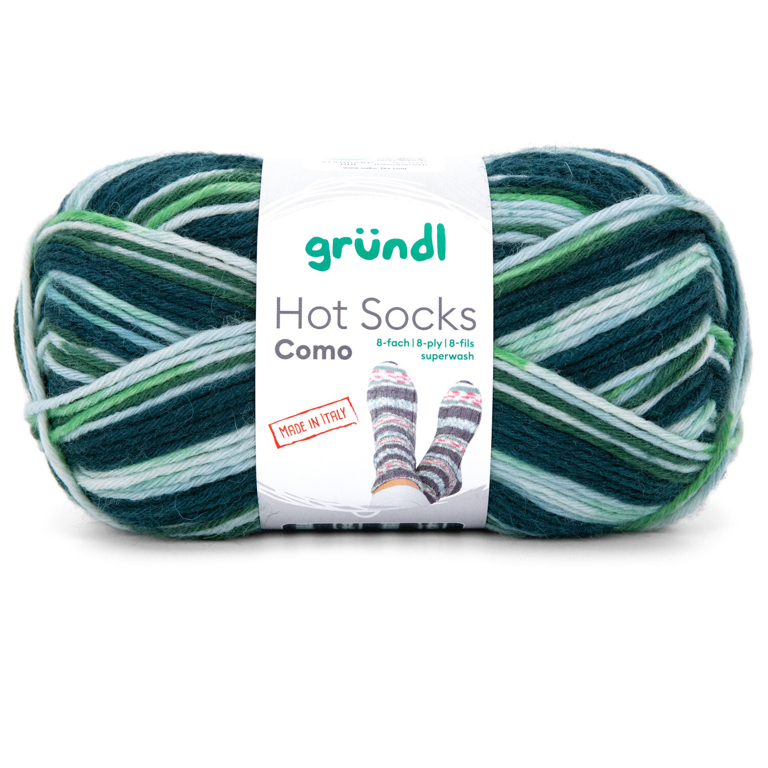 gründl Laine à chaussettes Hot Socks "Como", 8 fils